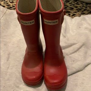 Kids Hunter rain boots size 12 (girl), 11 (boy)
